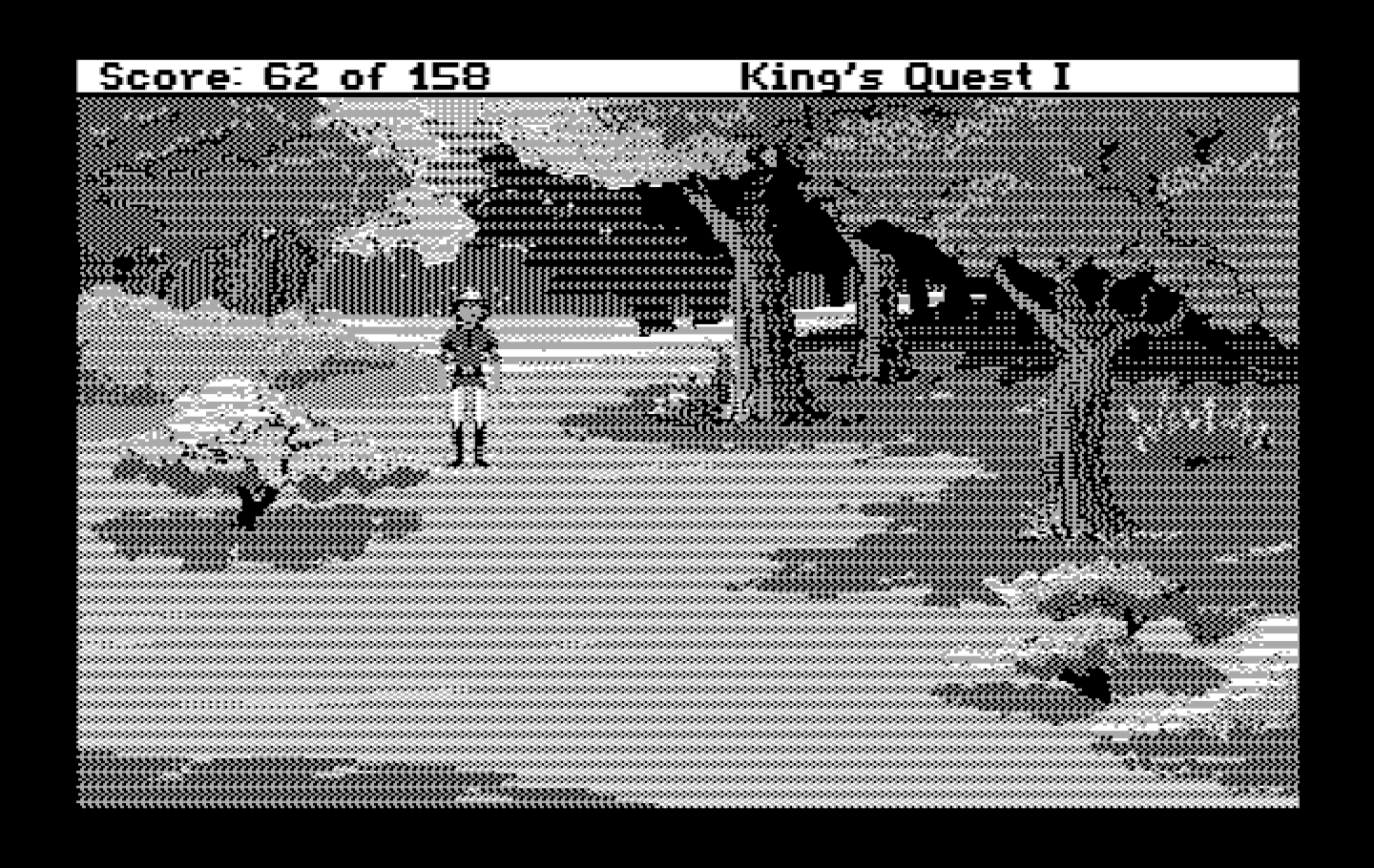 Roberta Williams' King's Quest I: Quest for the Crown IBM PC/Compatibles Screenshot: A fairy godmother cast a protective spell on me!