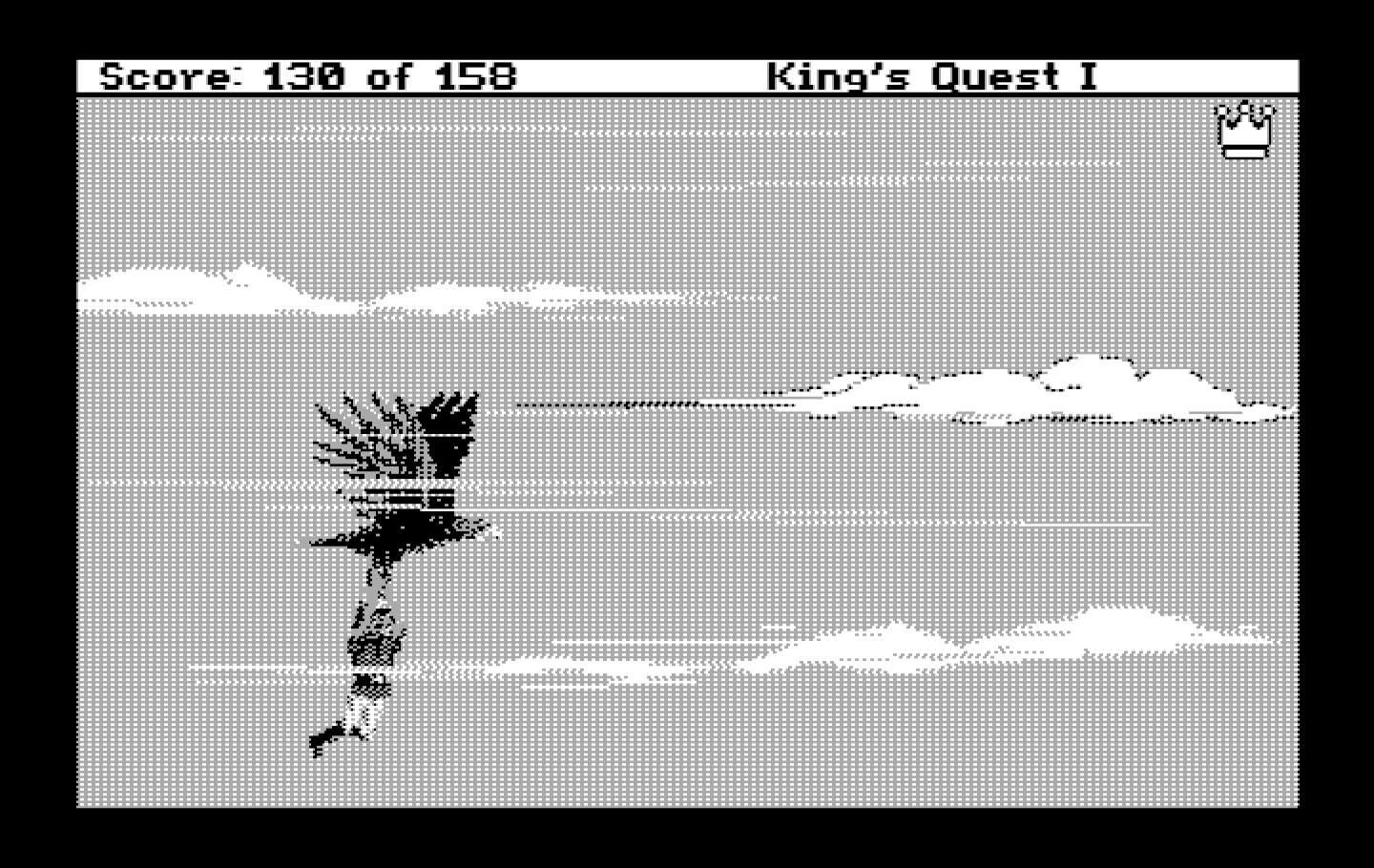 Roberta Williams' King's Quest I: Quest for the Crown IBM PC/Compatibles Screenshot: Being flown to a new location.