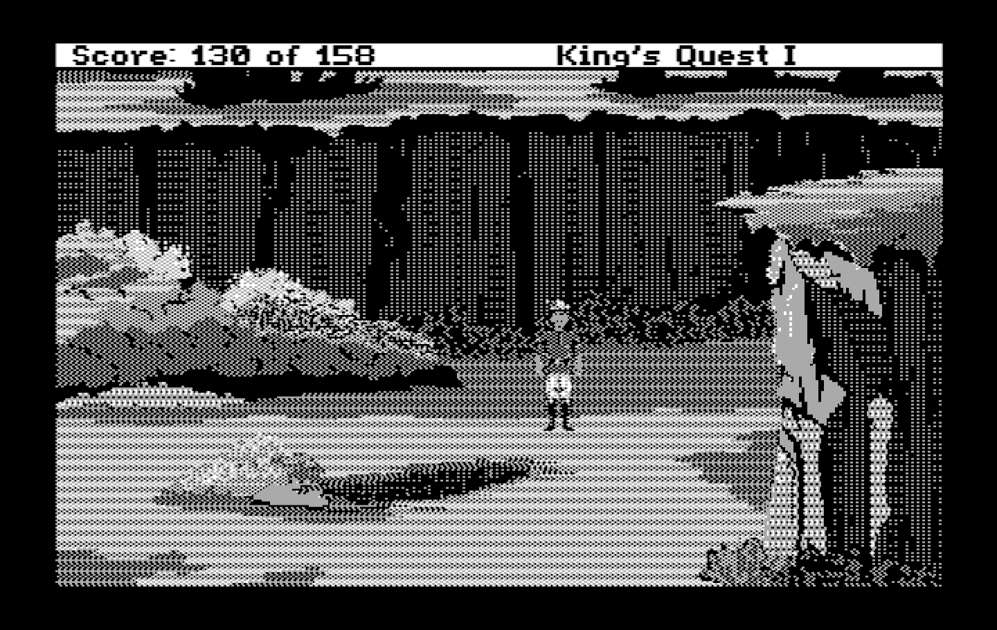 Roberta Williams' King's Quest I: Quest for the Crown IBM PC/Compatibles Screenshot: The condor drops me off here.