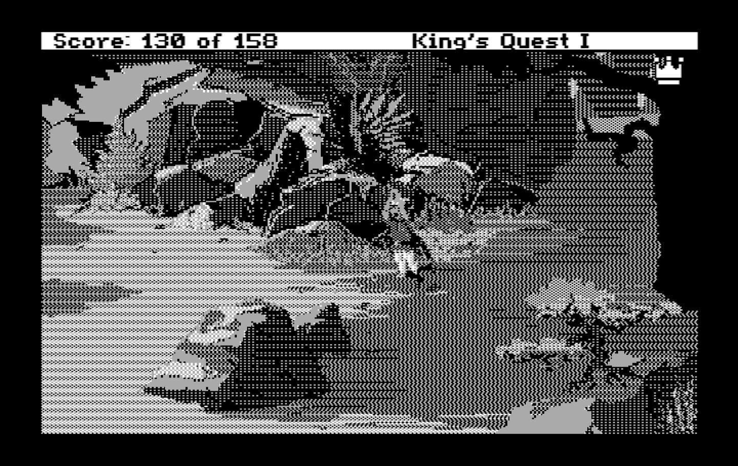 Roberta Williams' King's Quest I: Quest for the Crown IBM PC/Compatibles Screenshot: Catching a giant condor!