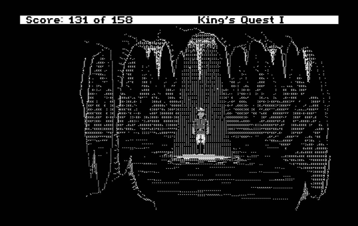 Roberta Williams' King's Quest I: Quest for the Crown IBM PC/Compatibles Screenshot: Fallen into yet another cave.