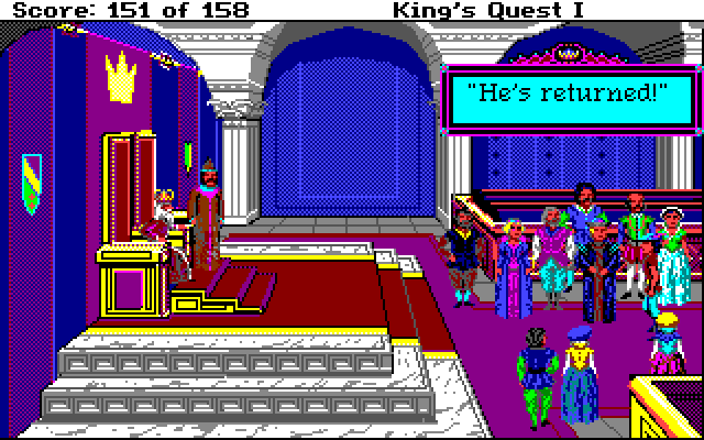 Roberta Williams' King's Quest I: Quest for the Crown Amiga Screenshot: Finally, I've returned!