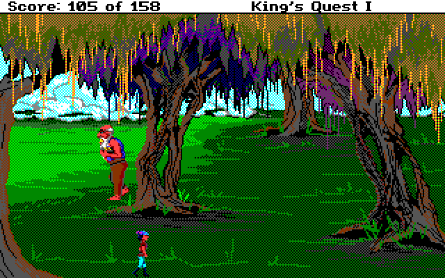 Roberta Williams' King's Quest I: Quest for the Crown Amiga Screenshot: A giant lives up here!