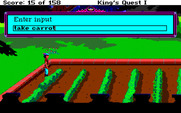 Roberta Williams' King's Quest I: Quest for the Crown for Amiga - Why not take a carrot? Could come in handy later...