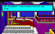 Roberta Williams' King's Quest I: Quest for the Crown for Amiga - Introduction; the king will inform you of your quest!