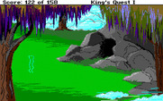 Roberta Williams' King's Quest I: Quest for the Crown for Amiga - Still in visible with the magic ring, it's time to leave this area.
