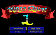 Roberta Williams' King's Quest I: Quest for the Crown for Amiga - The main menu.