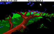 Roberta Williams' King's Quest I: Quest for the Crown for Amiga - A birds nest is up here! Anything in it?