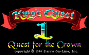 Roberta Williams' King's Quest I: Quest for the Crown for Amiga - Title screen.