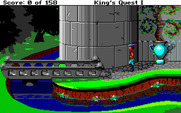 Roberta Williams' King's Quest I: Quest for the Crown for Amiga - Leaving the castle to begin my adventure!