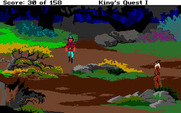Roberta Williams' King's Quest I: Quest for the Crown for Amiga - Avoid this evil sorcerer if you can!