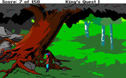 Roberta Williams' King's Quest I: Quest for the Crown for Amiga - This tree looks solid and climbable...