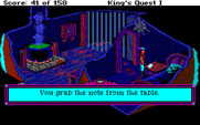 Roberta Williams' King's Quest I: Quest for the Crown for Amiga - Sneaking around while the witch is away...