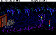 Roberta Williams' King's Quest I: Quest for the Crown for Amiga - A giant rat guards this door...