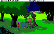 Roberta Williams' King's Quest I: Quest for the Crown for Amiga - A well...I should examine it closer.