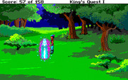 Roberta Williams' King's Quest I: Quest for the Crown for Amiga - A fairy godmother suddenly appears!