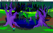 Roberta Williams' King's Quest I: Quest for the Crown for Amiga - A swampy location...