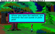 Roberta Williams' King's Quest I: Quest for the Crown for Amiga - I found a lucky walnut!