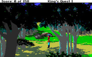 Roberta Williams' King's Quest I: Quest for the Crown for Amiga - Exploring the forest...