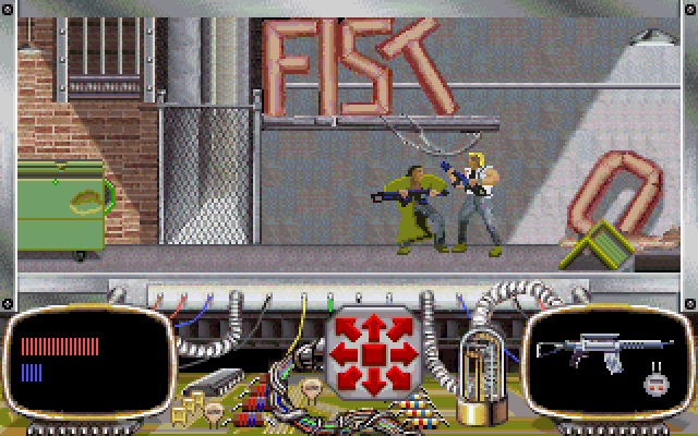 Rise of the Dragon IBM PC/Compatibles Screenshot: Time for an arcade sequence!