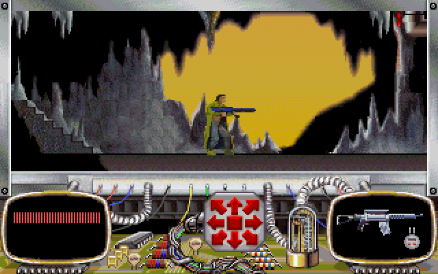 Rise of the Dragon IBM PC/Compatibles Screenshot: Start of the final arcade sequence.