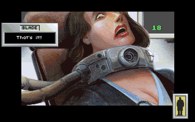 Rise of the Dragon IBM PC/Compatibles Screenshot: She's free, now let's get out of here!