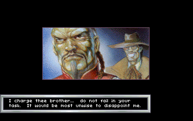 Rise of the Dragon IBM PC/Compatibles Screenshot: Your job is to make sure these guys fail...