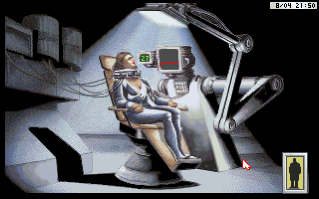 Rise of the Dragon IBM PC/Compatibles Screenshot: Looking for a way to rescue Karyin!