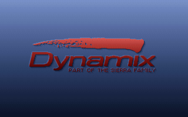 Rise of the Dragon IBM PC/Compatibles Screenshot: Dynamix logo screen.