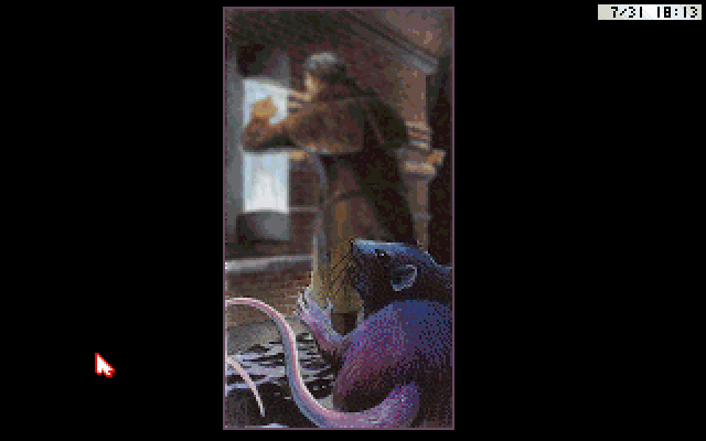 Rise of the Dragon IBM PC/Compatibles Screenshot: The rats here are huge!