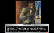 Rise of the Dragon for IBM PC/Compatibles - End of the arcade sequence; The Jake is safe!