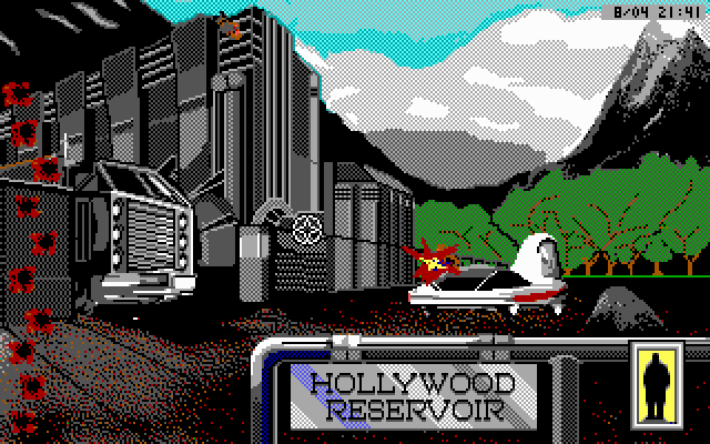 Rise of the Dragon IBM PC/Compatibles Screenshot: Another shootout!