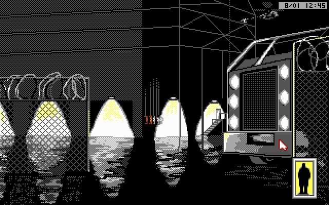Rise of the Dragon IBM PC/Compatibles Screenshot: Outside a warehouse.
