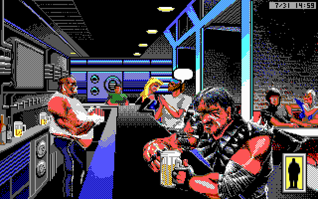 Rise of the Dragon IBM PC/Compatibles Screenshot: Lots of characters to talk to here!