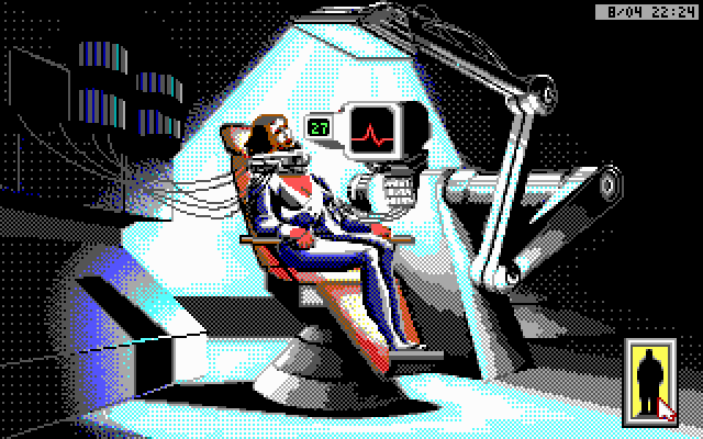 Rise of the Dragon IBM PC/Compatibles Screenshot: Karyn is in trouble.