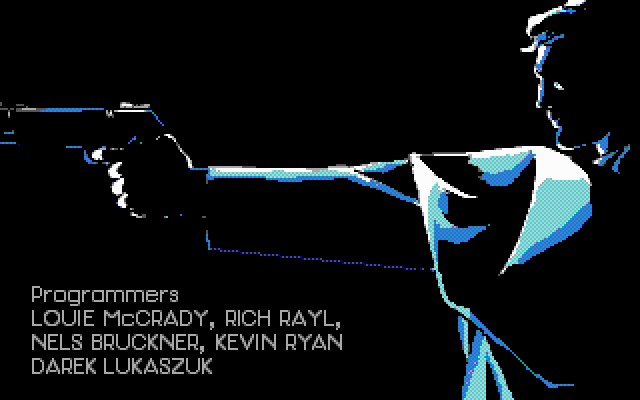 Rise of the Dragon IBM PC/Compatibles Screenshot: Introduction; one of several credit screens.