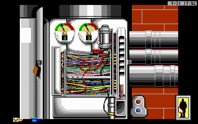 Rise of the Dragon IBM PC/Compatibles Screenshot: Can I place a wire tap here?