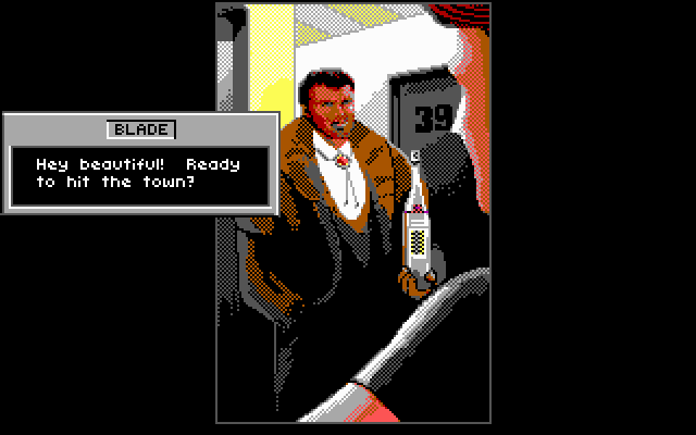 Rise of the Dragon IBM PC/Compatibles Screenshot: I even made it to my date on time!