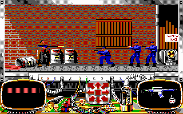 Rise of the Dragon IBM PC/Compatibles Screenshot: Time for an arcade sequence!