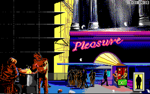 Rise of the Dragon IBM PC/Compatibles Screenshot: Welcome to the Pleasure Dome!
