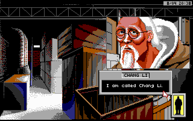 Rise of the Dragon IBM PC/Compatibles Screenshot: Introducing Chang Li.