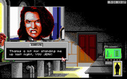Rise of the Dragon for IBM PC/Compatibles - Karyn is quite upset with me for the moment...