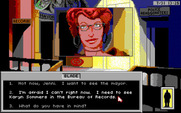 Rise of the Dragon for IBM PC/Compatibles - Talking with a character.