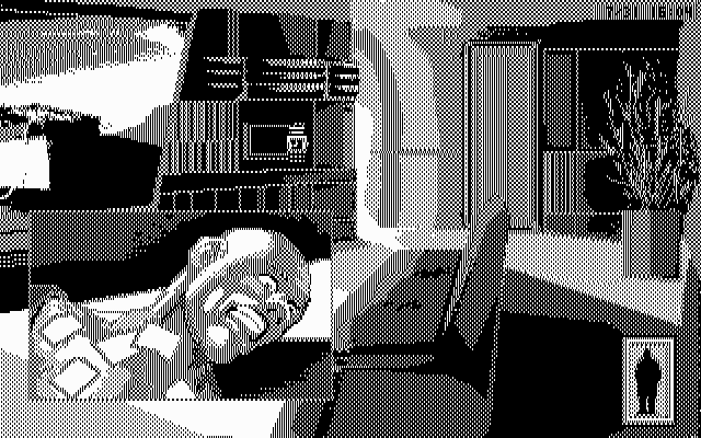 Rise of the Dragon IBM PC/Compatibles Screenshot: Uh oh, what happened here?!