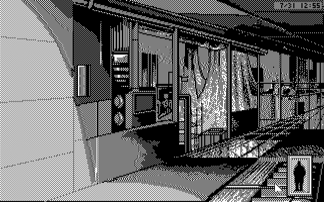 Rise of the Dragon IBM PC/Compatibles Screenshot: Outside Blade's appartment.