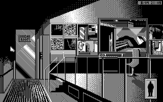 Rise of the Dragon IBM PC/Compatibles Screenshot: The security control room.