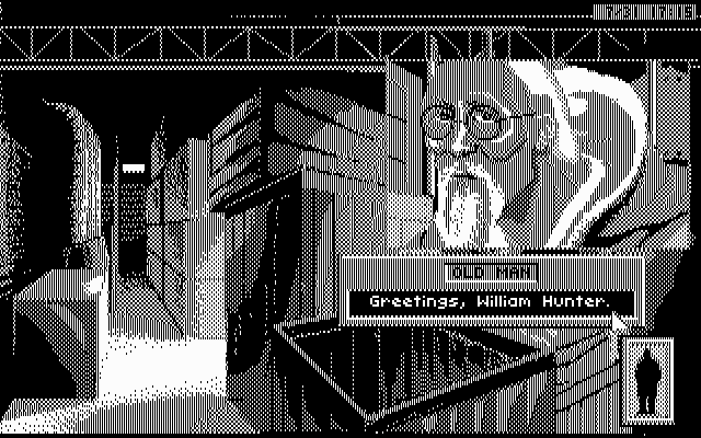 Rise of the Dragon IBM PC/Compatibles Screenshot: Greetings! How does he know who I am?