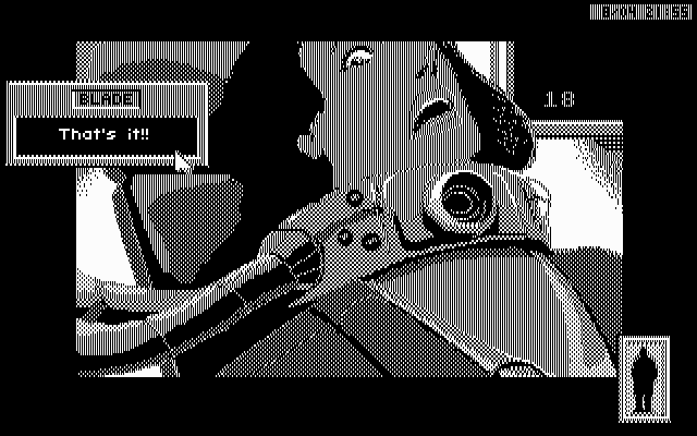 Rise of the Dragon IBM PC/Compatibles Screenshot: That's it, now I need to get out of here!