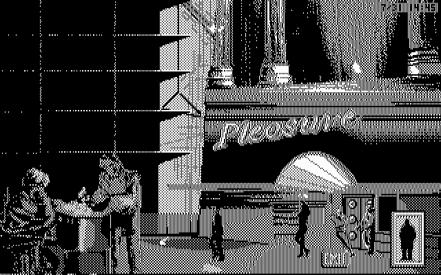Rise of the Dragon IBM PC/Compatibles Screenshot: Outside the Pleasure Dome.