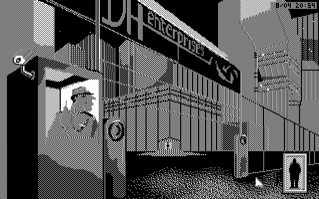 Rise of the Dragon IBM PC/Compatibles Screenshot: You can enter the building this way, if you already stole the right credentials.
